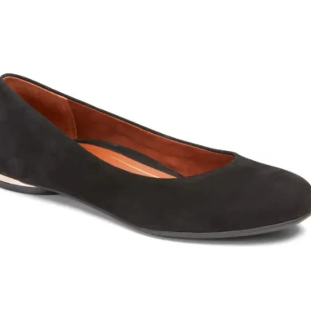 VIONIC 'Hannah Jewel' Black Suede Ballet Flats 9.5 (3rd Pic is Stock Photo) - Picture 3 of 5